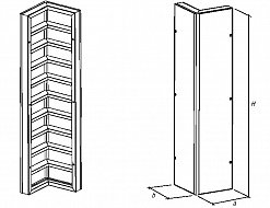 Щит угловой внутренний 0,3х0,5х3,0м