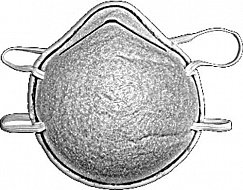 Респиратор, 3-х слойный (угольный фильтр)