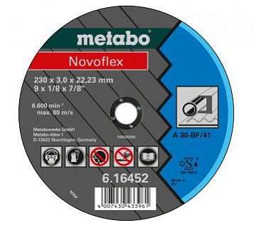 Круг отрезной Сталь 230x3,0x22 Metabo Novoflex TF 41 (616452000)